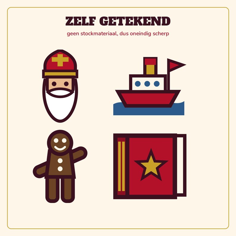 Sinterklaas Clipart 30 Icons | SVG und transparentes PNG | Cricut Silhouette Pakjesavond | Niederländischer digitaler Download Bild 3