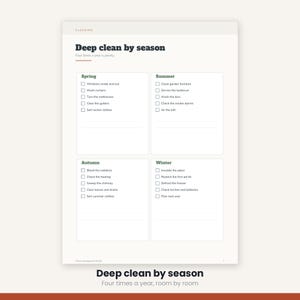 Home Management Binder Printable | Cleaning Schedule Meal Planner Budget | Household Organizer 25 Pages | A4 US Letter Instant Download image 10