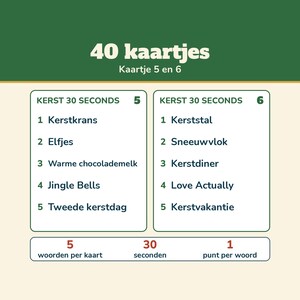 Christmas 30 Seconds 200 Concepts | Christmas Game Dutch Printable | Guessing Game for Christmas Dinner, Christmas Drinks, Family, and New Year's Eve image 9