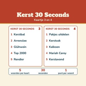Christmas 30 Seconds 200 Concepts | Christmas Game Dutch Printable | Guessing Game for Christmas Dinner, Christmas Drinks, Family, and New Year's Eve image 8