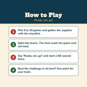 Christmas Minute Games, 24 One Minute Party Games Printable, Christmas Party Games for Kids and Adults, Family, Classroom, Office Party image 2