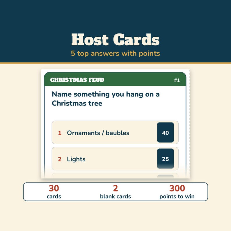 Christmas Feud Game, Printable Christmas Party Game for Adults Kids, Friendly Feud Holiday Trivia, Office Work Christmas Game image 2