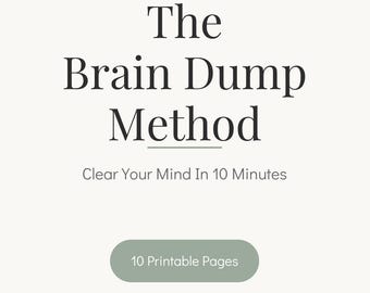 Método de descarga mental en PDF imprimible, cuaderno de trabajo para la descarga mental en el TDAH, planificador de claridad mental, herramienta para aliviar el agobio.
