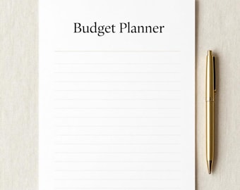 Budget Planner Printable PDF, Monthly Finance Planner, Expense Tracker, Minimal Digital Planner, Instant Download