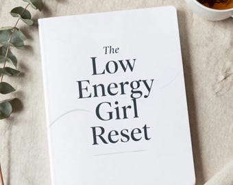 PDF imprimible para recuperar la energía de una chica con poca vitalidad, cuaderno de trabajo para la recuperación del agotamiento, planificador de productividad y bienestar emocional.