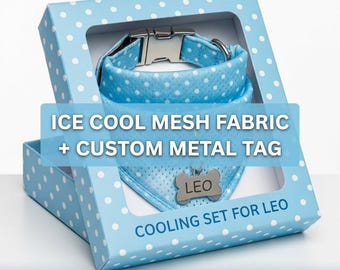 Personalised Pet Cooling Bandana with Name Tag for Dogs & Cats (test link)