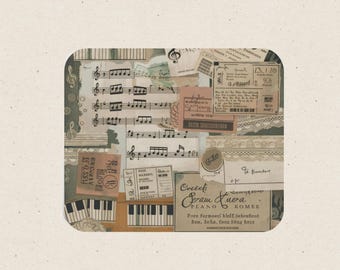 Alfombrilla de ratón con diseño musical, 23 x 20 cm, accesorio para escritorio