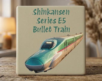Shinkansen Series E5 Bullet Train Ceramic Coaster | Train Lover, Japanese Rail