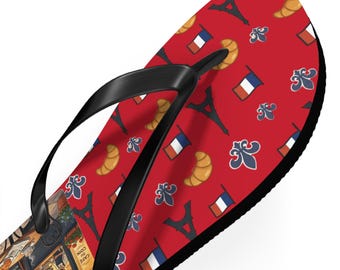 Parisian Cafe Flip Flops