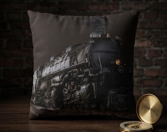 Union Pacific No. 4014 Big Boy Vintage Steam Locomotive Pillowcase, Square Pillowcase