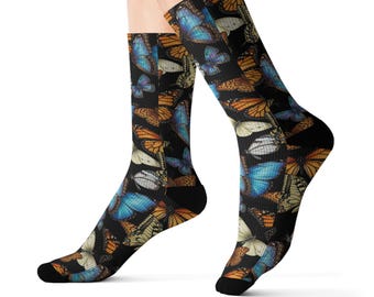 Realistic Butterfly Design Socks