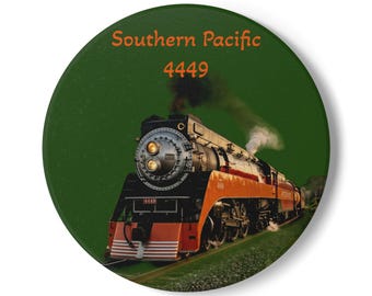Southern Pacific 4449 Locomotive Ceramic Coaster | Vintage Train Railroad
