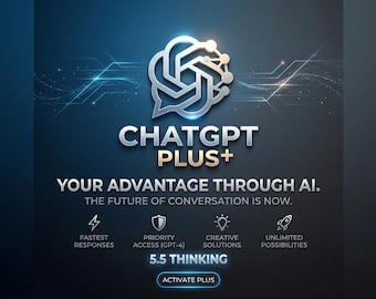 Chatgpt Plus Ultima versione 5.5 | Attivazione di 30 giorni | Chatta con GPT AI 24 ore su 24, 7 giorni su 7