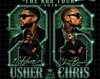 Chris Brown Usher Raymond R&B Tour 2026 PNG Design (Digital Download)