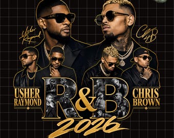 Chris Brown Usher Raymond R&B Tour 2026 PNG Design (Digital Download)