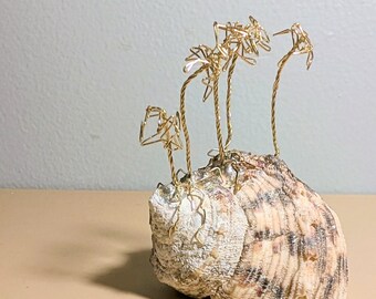 A Party of Palms Wire Tree Sculpture
