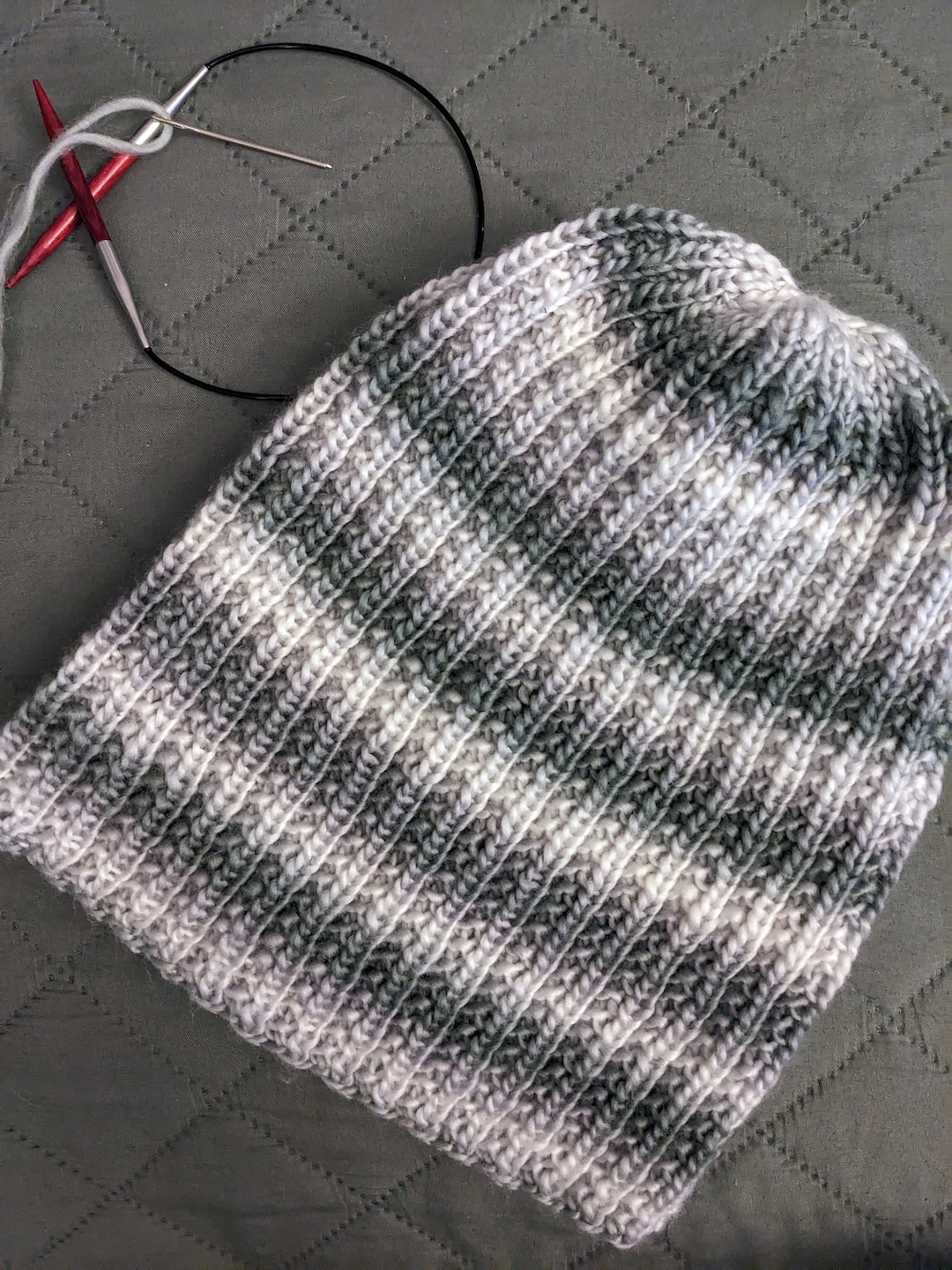 Single Rib Hat Pattern Farrow Rib Hat Pattern (digital Download) - Etsy