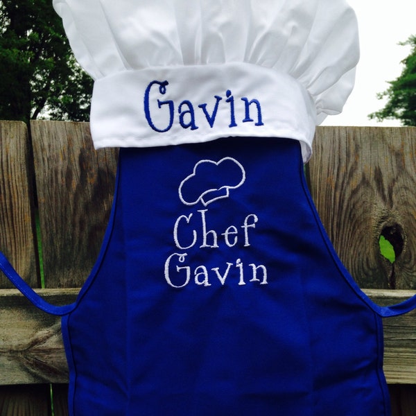 Personalzed Toddler/Child Chef Hat and Apron