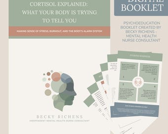 Cortisol Workbook PDF, Stress Burnout Guide, Nervous System Regulation (Digital Download)