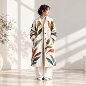 Quilt coat reversible sewing pattern,  patchwork quilted jacket pdf
