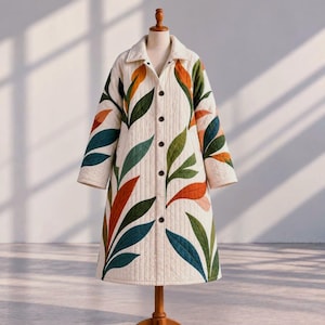 Quilt coat reversible sewing pattern,  patchwork quilted jacket pdf