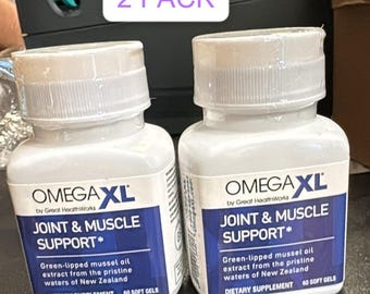 OmegaXL Soporte Muscular y Articular, Paquete de 2 cápsulas blandas de aceite de mejillón de labios verdes