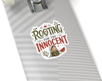 Pegatina "Apoyando a los inocentes", Calcomanía de solidaridad con Palestina, Pegatina de niños de Gaza, Regalo de derechos humanos