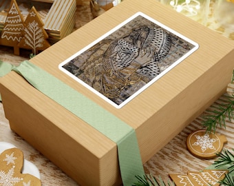 Pegatina de mujer palestina con keffiyeh, calcomanía de artista de Gaza, pegatina de arte árabe, regalo de solidaridad con Palestina