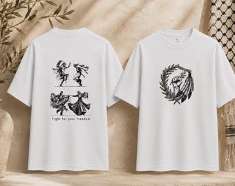 Camiseta Lucha por tu libertad, Camiseta de danza palestina, Camiseta Puño de rama de olivo, Camiseta Solidaridad Comfort Colors