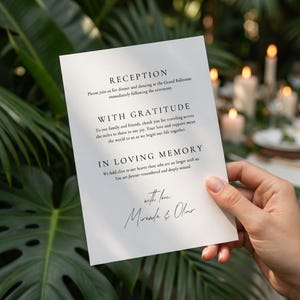 Elegant DIY wedding program mockup with modern aesthetic, minimalist ceremony booklet.
