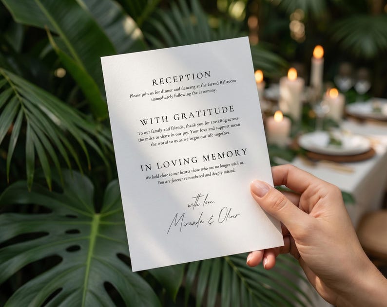Elegant DIY wedding program mockup with modern aesthetic, minimalist ceremony booklet.