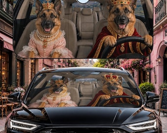 Schäferhund Auto Sonnenschutz, Schäferhund Sonnenschutz, Schäferhund Auto Dekor, Hunde Windschutzscheibe Sonnenschutz, Auto Sonnenschutz