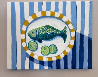 8x10 Fish Acrylic on Wrapped Canvas