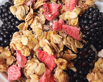 All-Natural Superfood Granola in Chocolate Strawberry