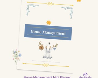 Home Management Mini Planner: Cleaning, Seasonal Checklists, Home Projects PDF Download