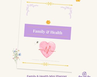 Family & Health Mini Planner: Calendar, Wellness, Travel, Family Nights PDF Download