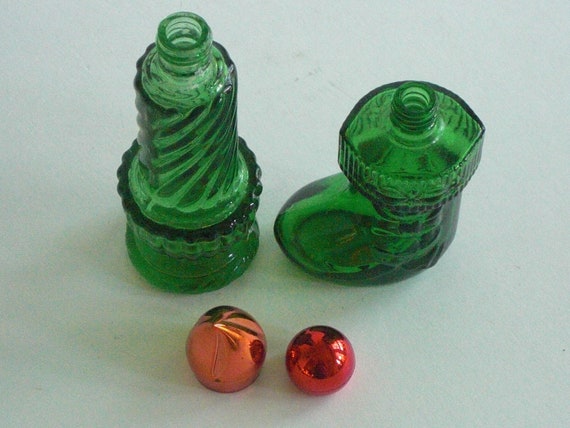2 Vintage Avon Christmas Perfume Bottles Candle a… - image 6