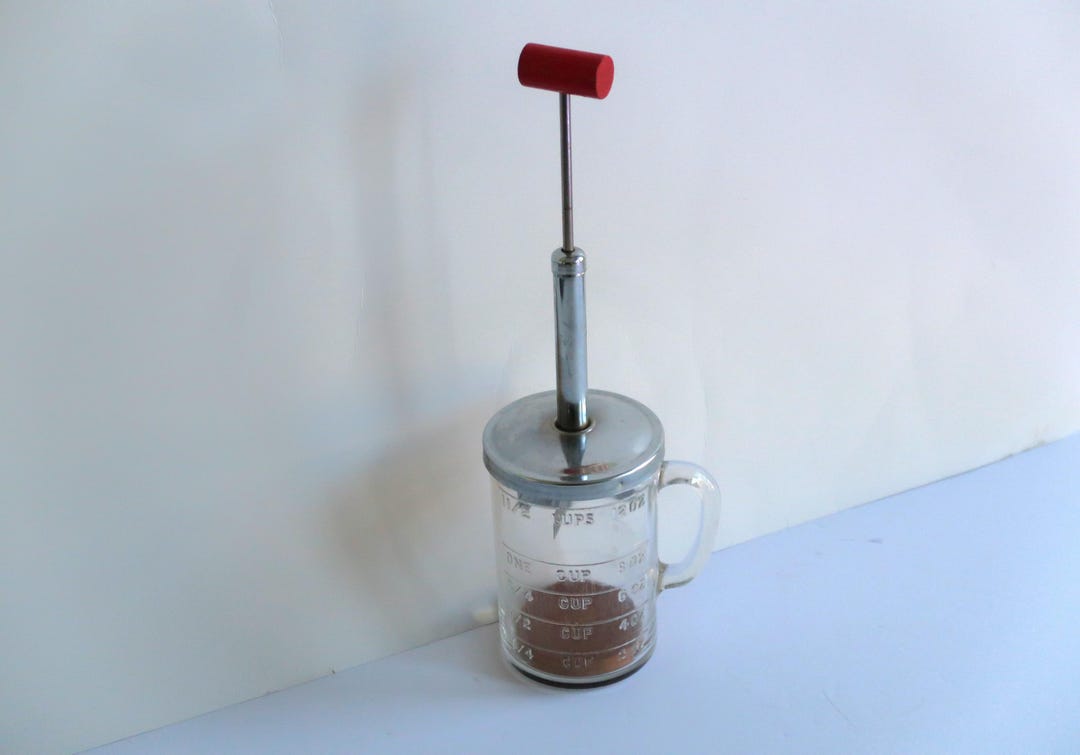 Post Chapper Cup Vintage Pamco Chopper Measuring Cup 1 1/2 Cups Red Knob - Etsy