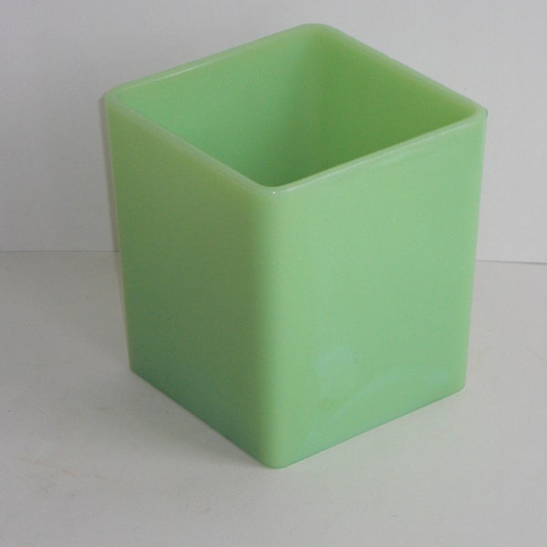 Jeannette Jadeite Square 48 Ounce Plain Canister NO LID