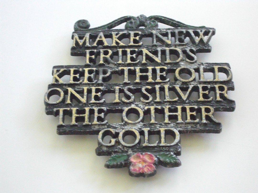Vintage Metal Friends Friendship Trivet - Etsy