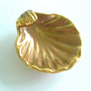 Vintage Stangl Pottery Granada Gold Clam Shell Dish