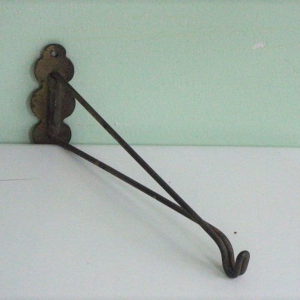 Vintage Brass Plated Swing Hook Wall Mount