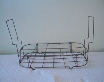 Vintage Wire Carrier Basket or Caddy