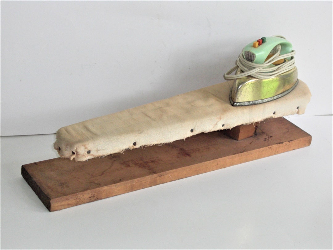 Vintage Wood Table Top or Sleeve Ironing Board Original Muslin Cover Etsy