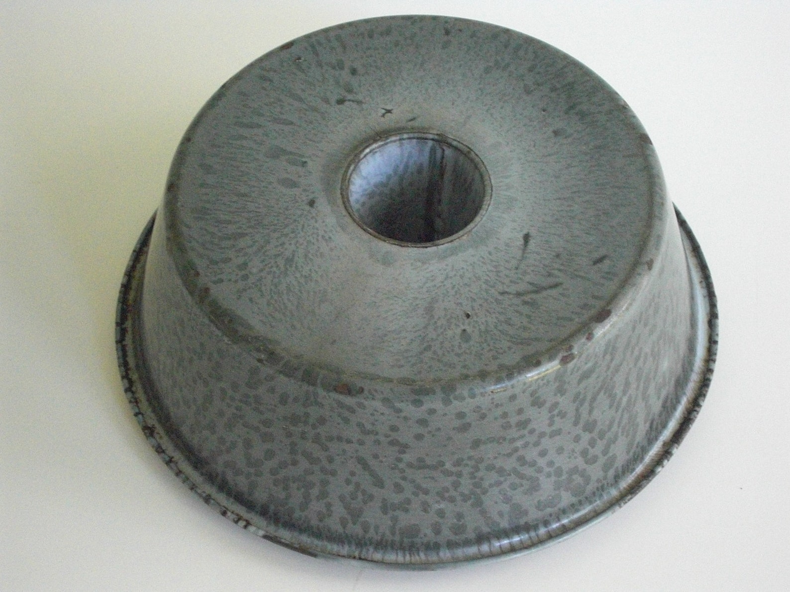 Vintage Gray Graniteware Bunt Cake Pan Jello Mold Etsy