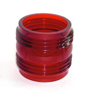 Vintage Ruby Red Glass Lantern Shade Globe