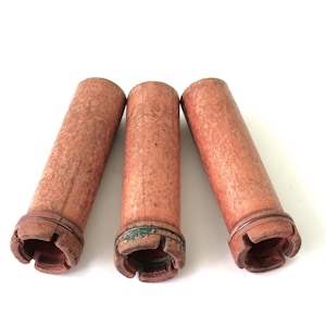 3 Vintage Wood Bobbins or Spools Unusual Size