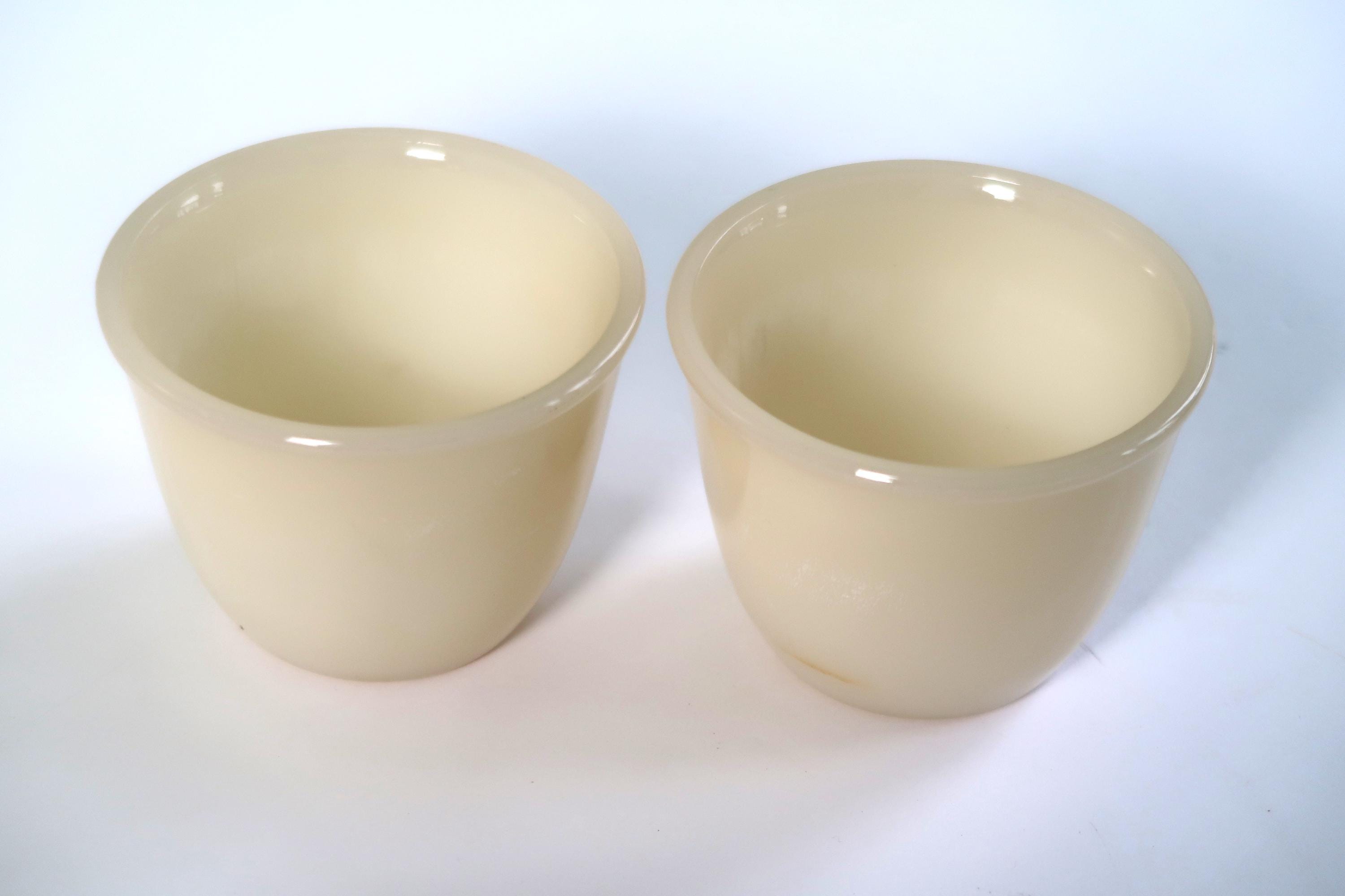 Pair Vintage Fire King Custard Cups Custard Glass
