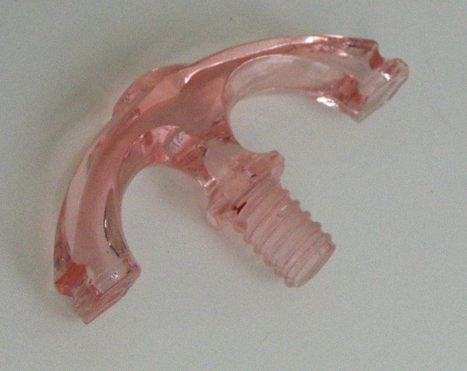 Pink Depression Glass Threaded Knob Handle Rare and Unusual Etsy