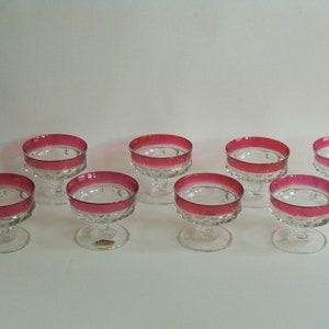 8 Kings Crown Thumbprint COLONY Dessert Dishes Sherbet Dishes
